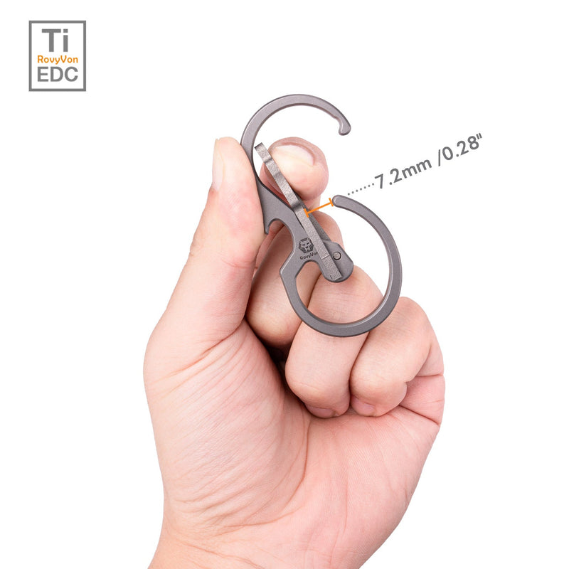 RovyVon Utility U8 Titanium Keychain Carabiner