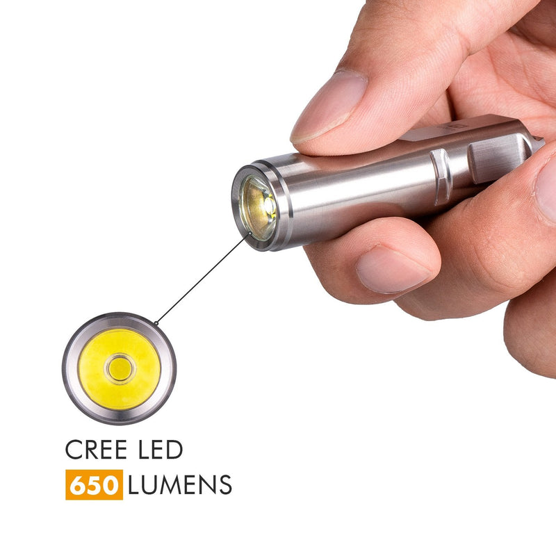 RovyVon Aurora A2 (Upgraded) Stainless Steel EDC Keychain Flashlight